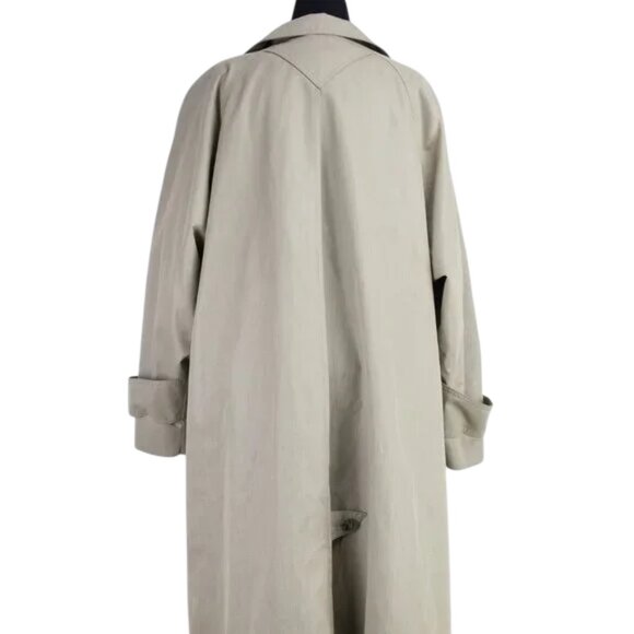 London Fog long single-breasted trench coat taupe women's size 8 - Picture 5 of 7